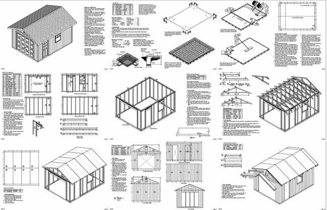 12 x 20 Garage Plans Shed  Building Blueprints, Design #51220 2