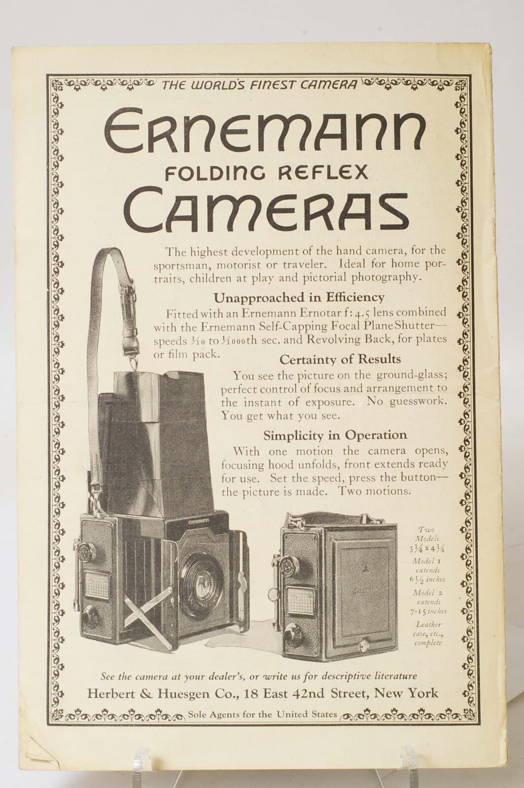 F66661~*RARE* c.1920s Ernemann & Other Camera Catalog – H&H Co., New York 3