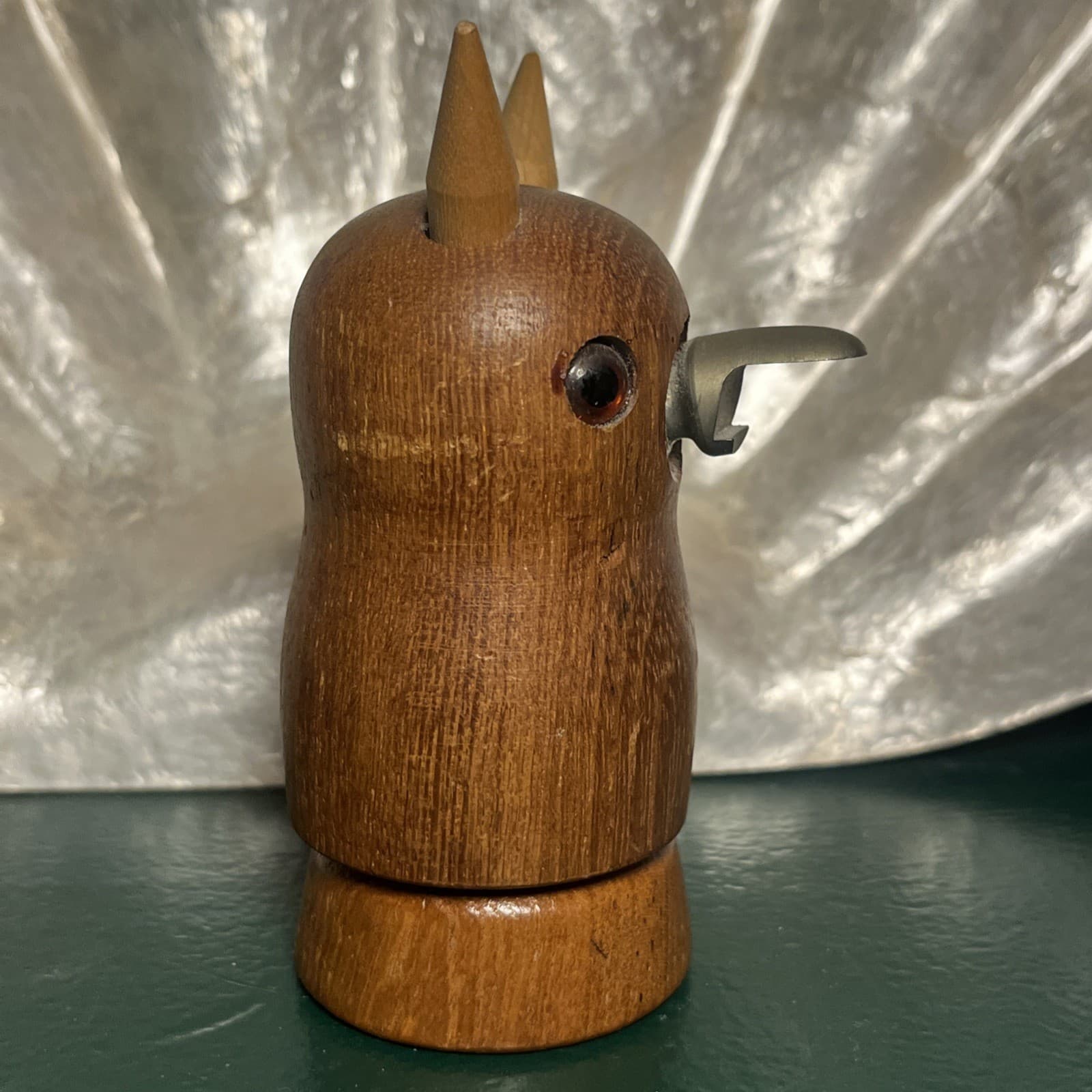 Made In Denmark VTG Teak Critter Corkscrew & Bottle Opener 4” MCM Danish Modern 6