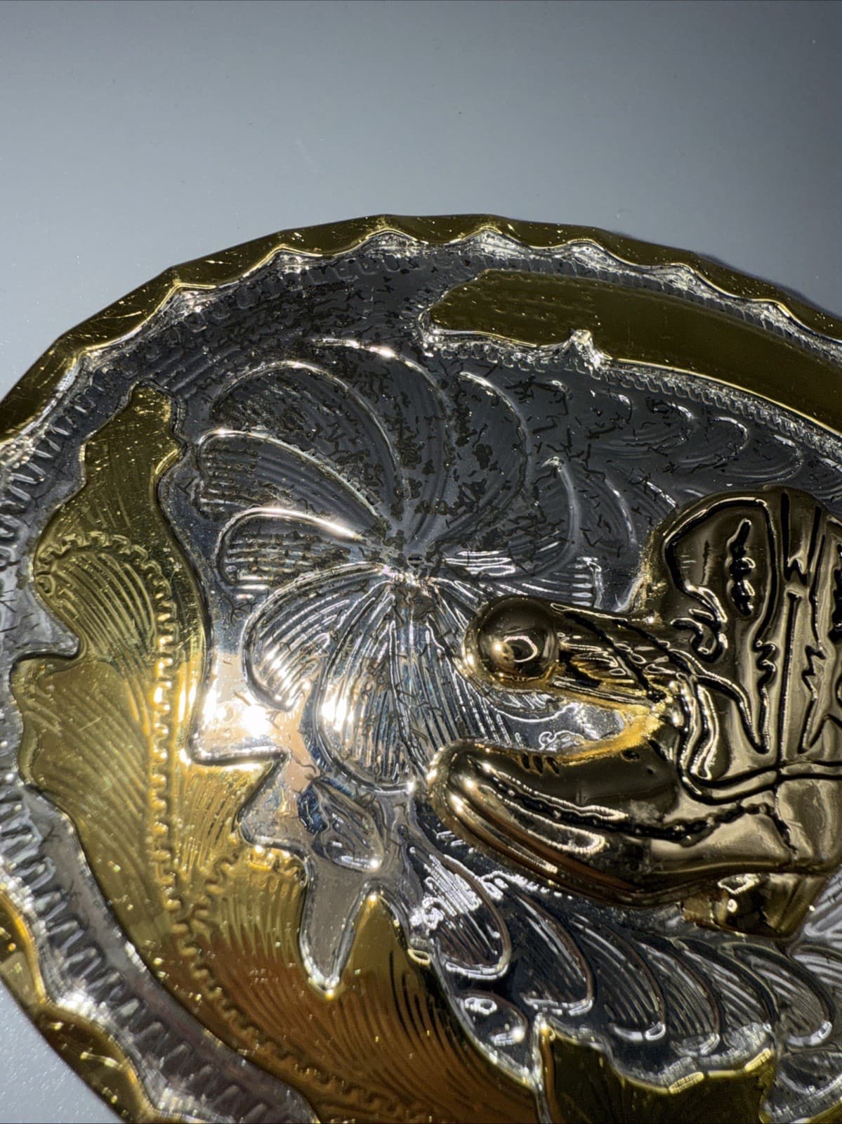 Gold Silver Rope Trim Boot Western 2-Tone Oval Belt Buckle 5