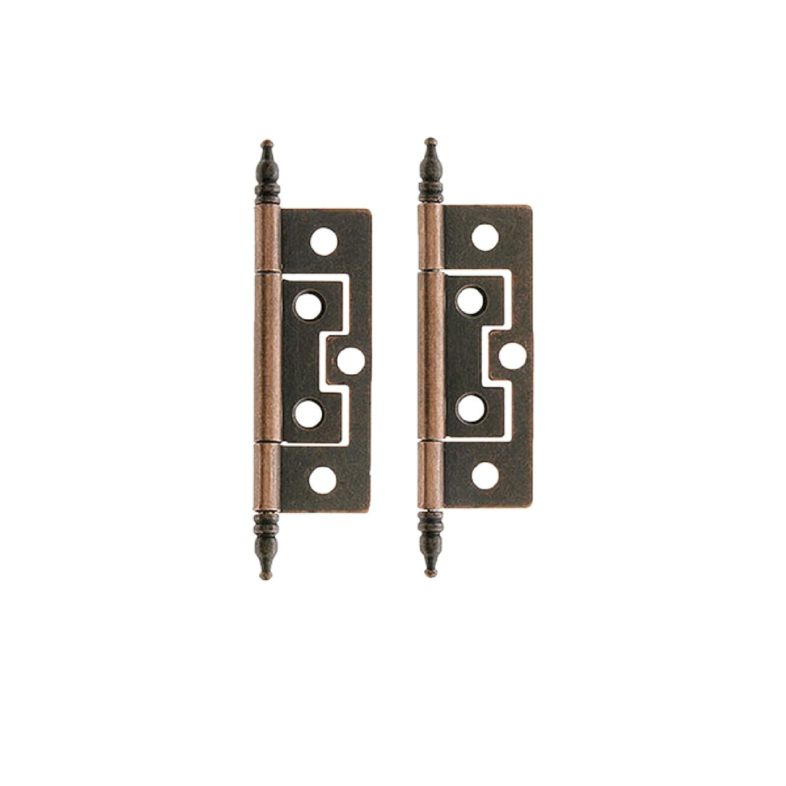 Steeple tipped steel hinges with antique copper finish No Mortise -Fast Install 4
