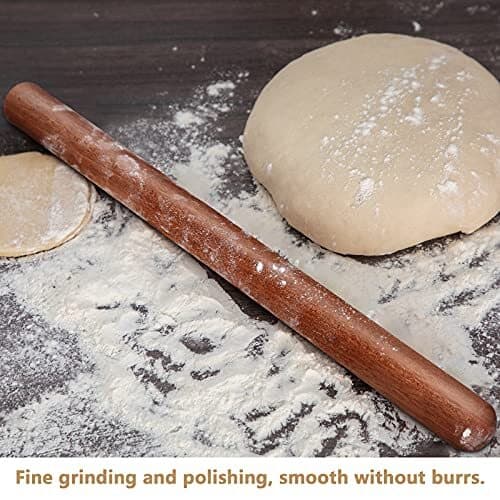 Wood Rolling Extra Long Thickened Rolling Pin for Baking, Wooden Dough Roller 4