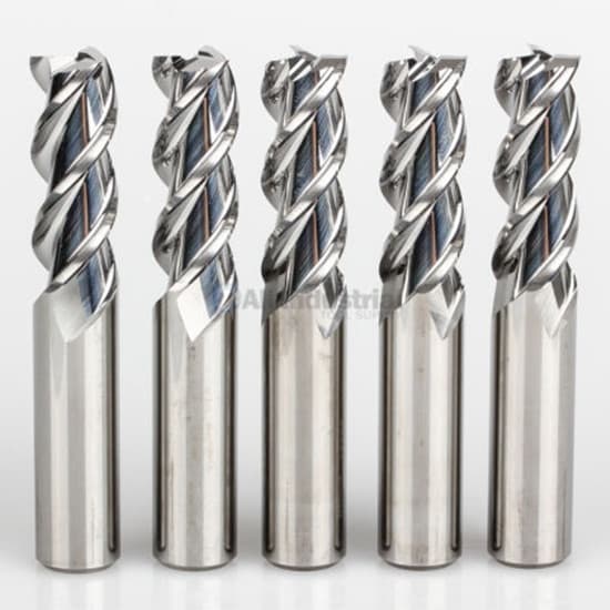 5 Pcs 1/4" YG1 Alu-Power 3 Flute Regular Length Carbide End Mill for Aluminum