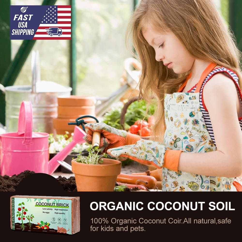 650/5000G Coco Coir Brick Coconut Fiber Growing Potting Soil Plant Growing Media 2