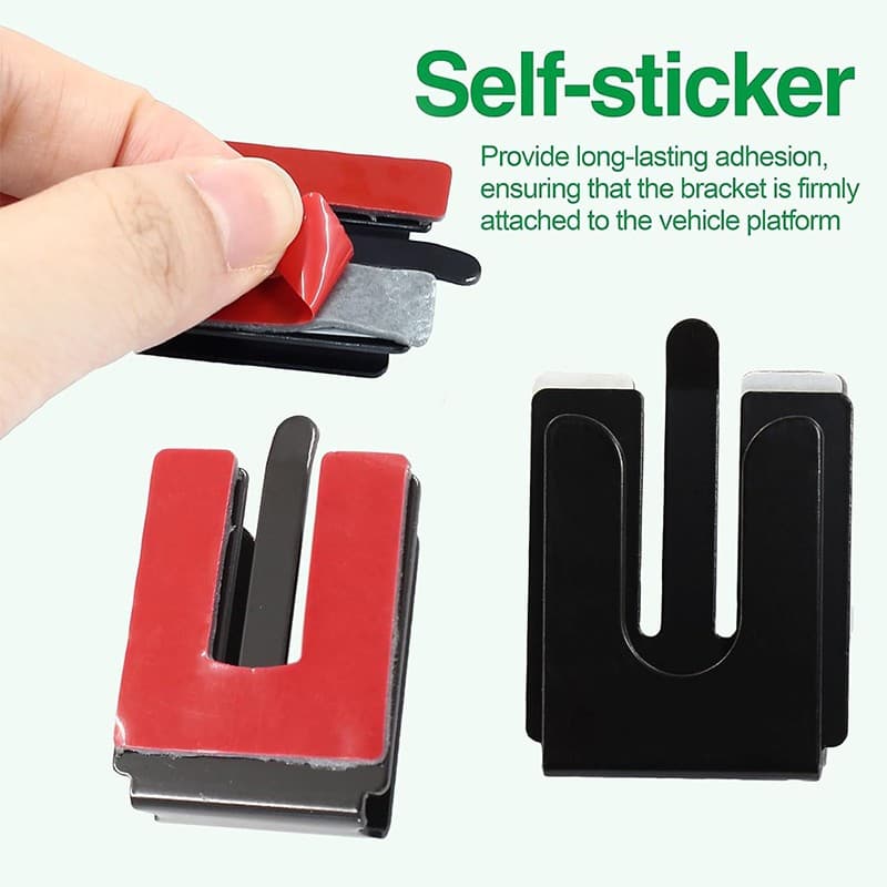 4Pcs Car Hanger Metal Holder w/Adhesive Back for Motorola/Yaesu/Icom/Kenwood Mic 6