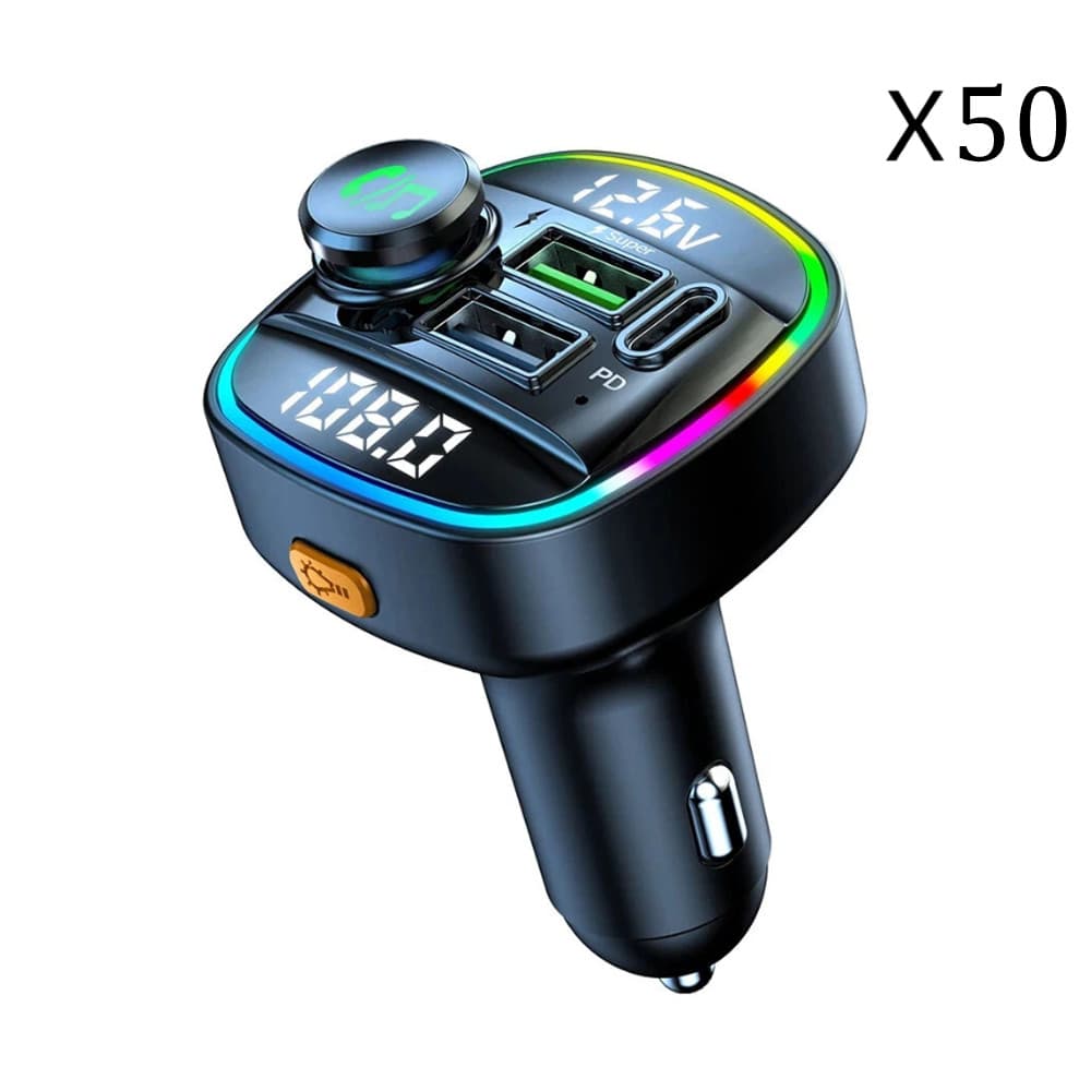 Bluetooth 5.0 Car Wireless FM Transmitter Adapter USB PD Charger Hands-free LOT
