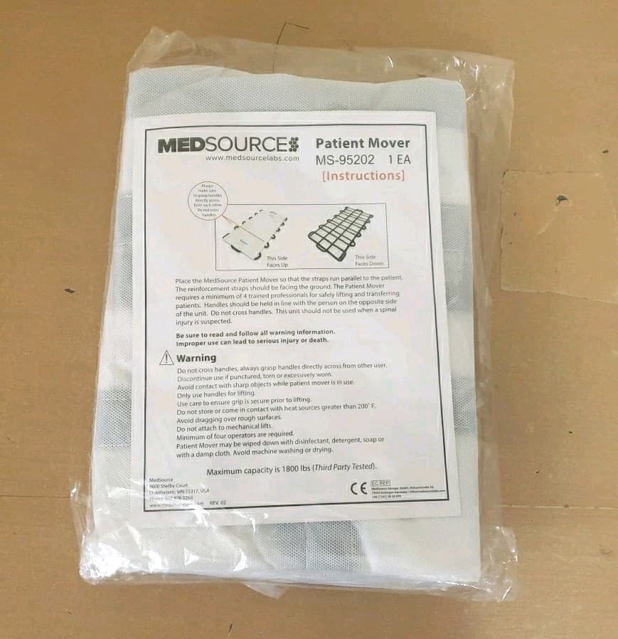 Medsource MS95202 Patient Mover 1800 lbs Load Capacity With 14 Handles NEW