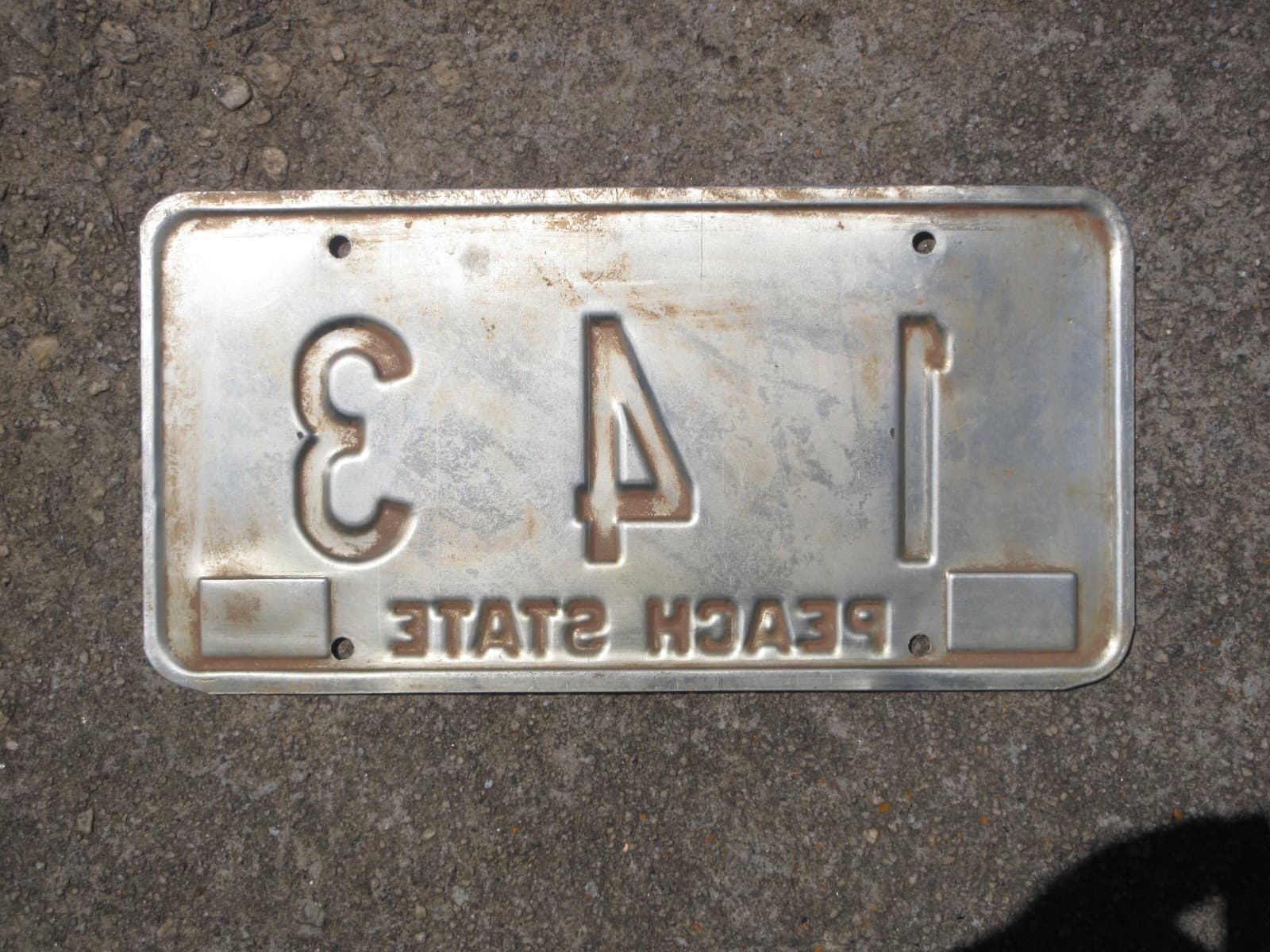 1989 Georgia 1 4 3 Vanity License Plate GA 143 Peach State 2