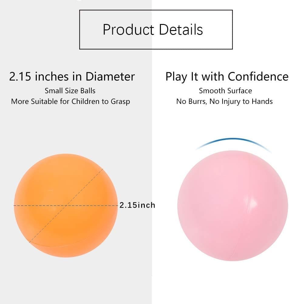 Ball Pit Balls for Toddlers, BPA Free Crush Proof Plastic Toy Balls for Ball Pit 5