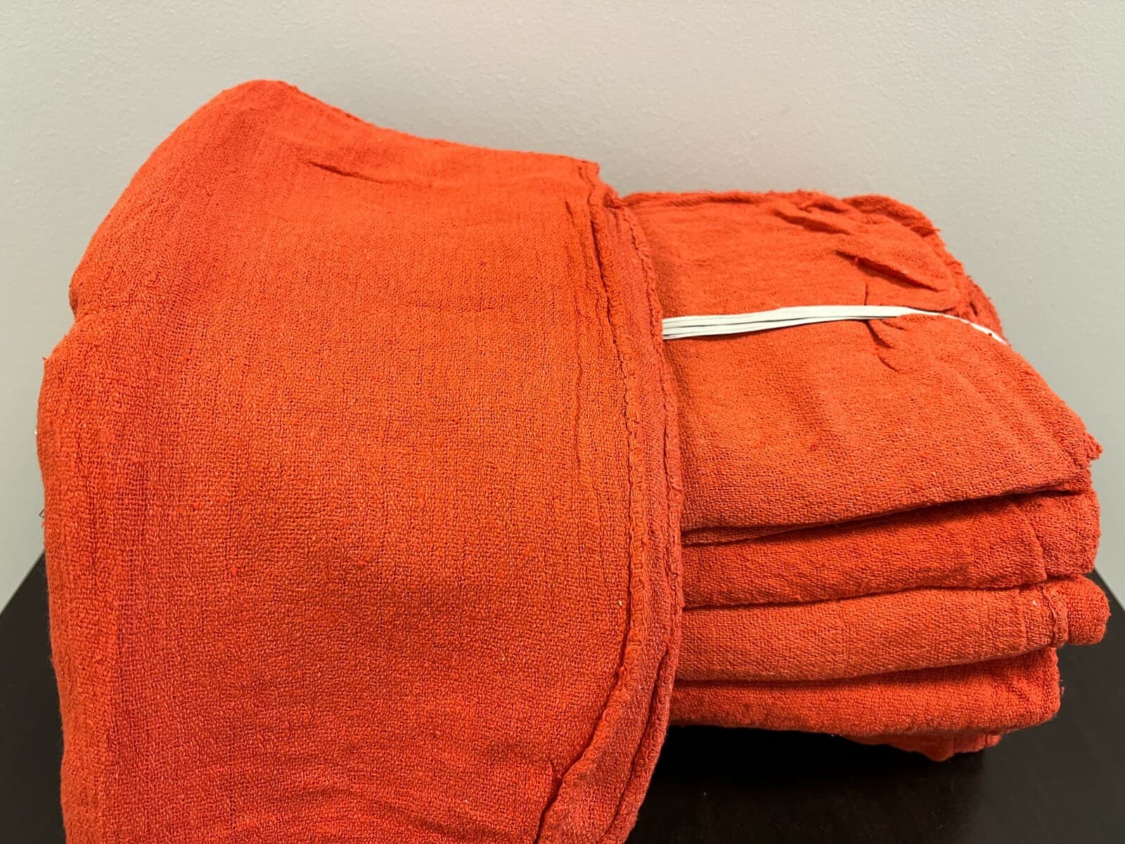 2500 PIECES NEW ORANGE INDUSTRIAL SHOP RAGS CLEANING TOWELS
