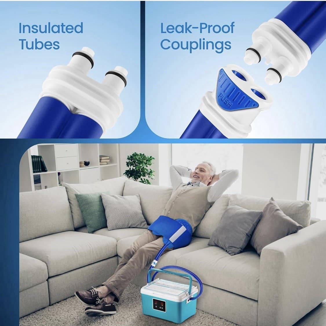 Cold Therapy System with Universal Pad for Hip, Back or Knee — Post-Surgery Care 6