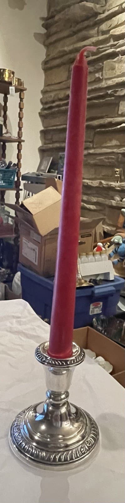 Stunning Frank M Whiting Sterling Silver 2000 Glass Compote Bowl Candlestick 6