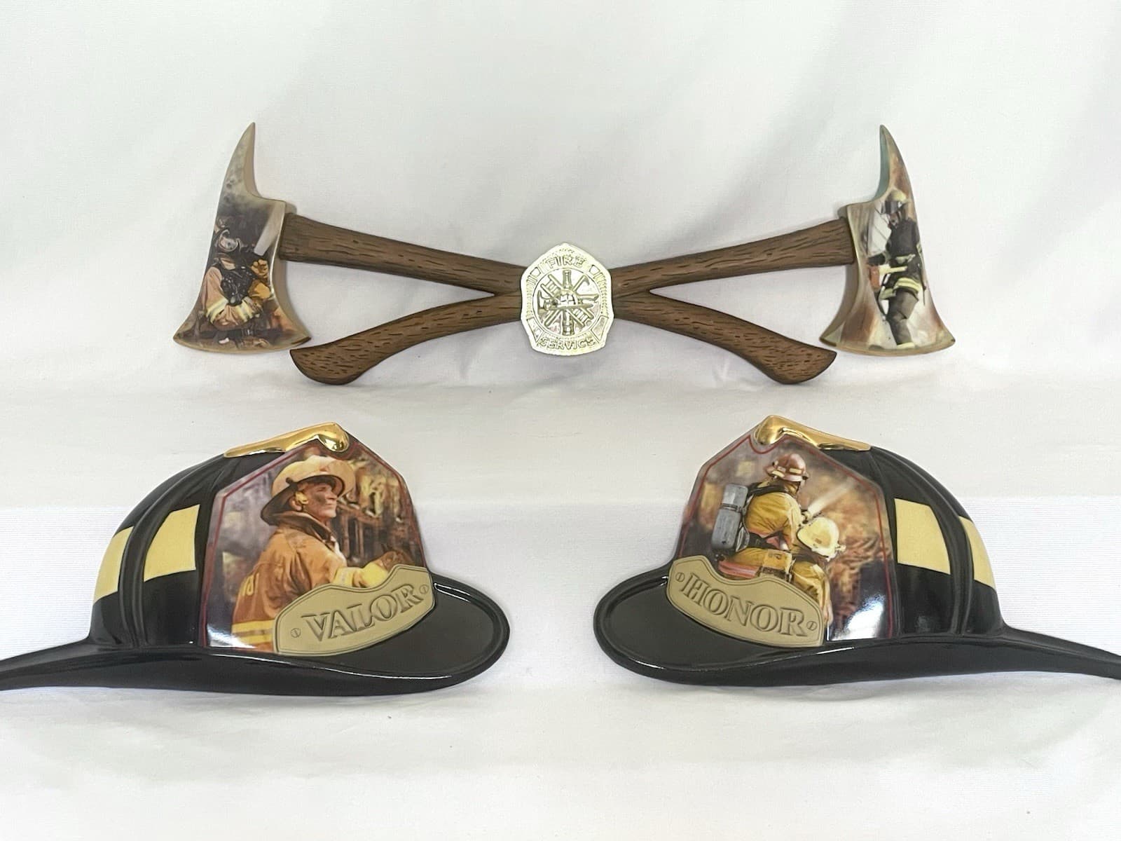 Firefighter Collectible Decor Lot Limited Edition Bradford Exchange Firehouse 4