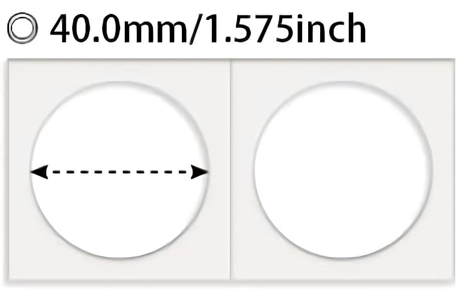 100 PCS 40mm 2x2 inch Cardboard Coin Holders Flips for Morgan, Peace, Ike Dollar 3
