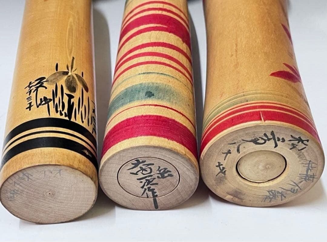 KOKESHI Jpanese Vintage Wooden Doll set of 7 Japan 18cm-33cm #001 6