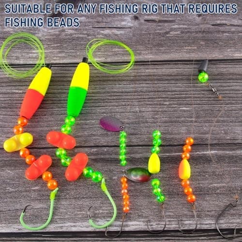  100-Pack Fishing Beads Holographic Beads for 8mm Holographic Chartreuse 6