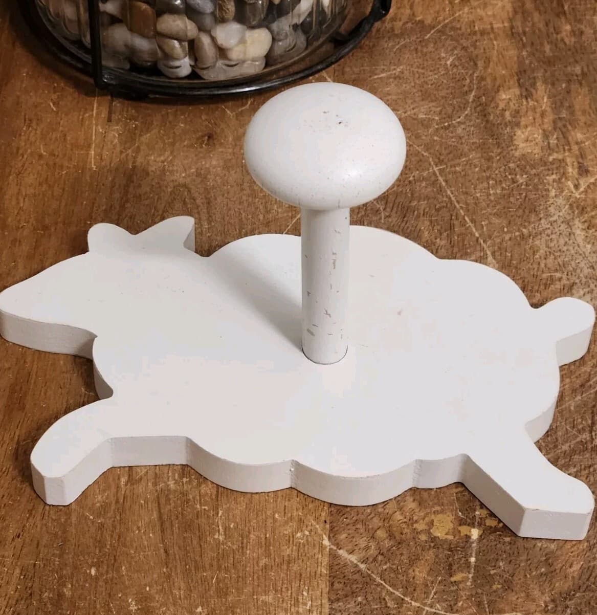 Vintage Pottery Barn Kids Yellow Duck, White Sheep /  Lamb Wall Hooks  3