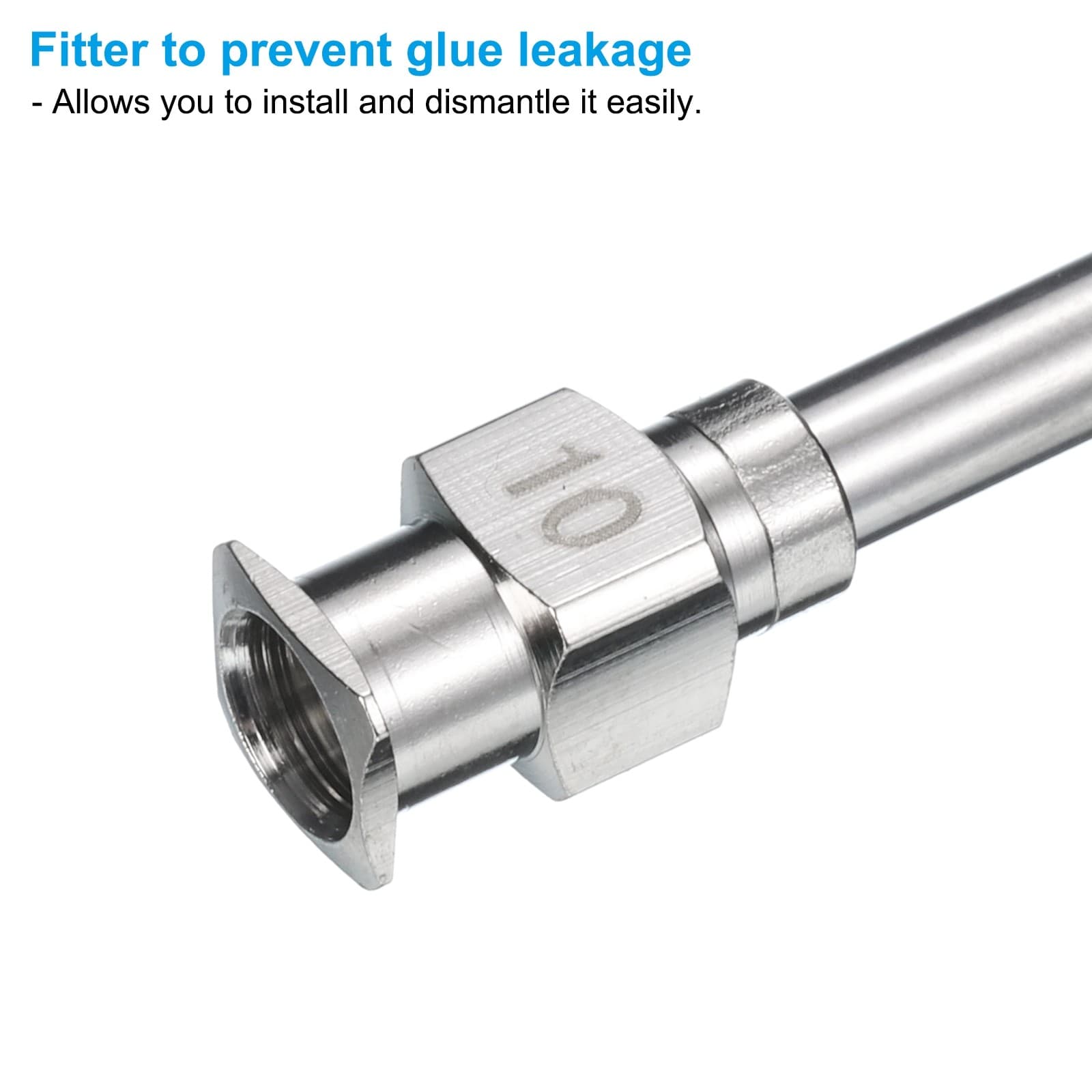 10Pcs 10Gax5" Blunt Dispensing Needle Tips Stainless Steel Silver 4