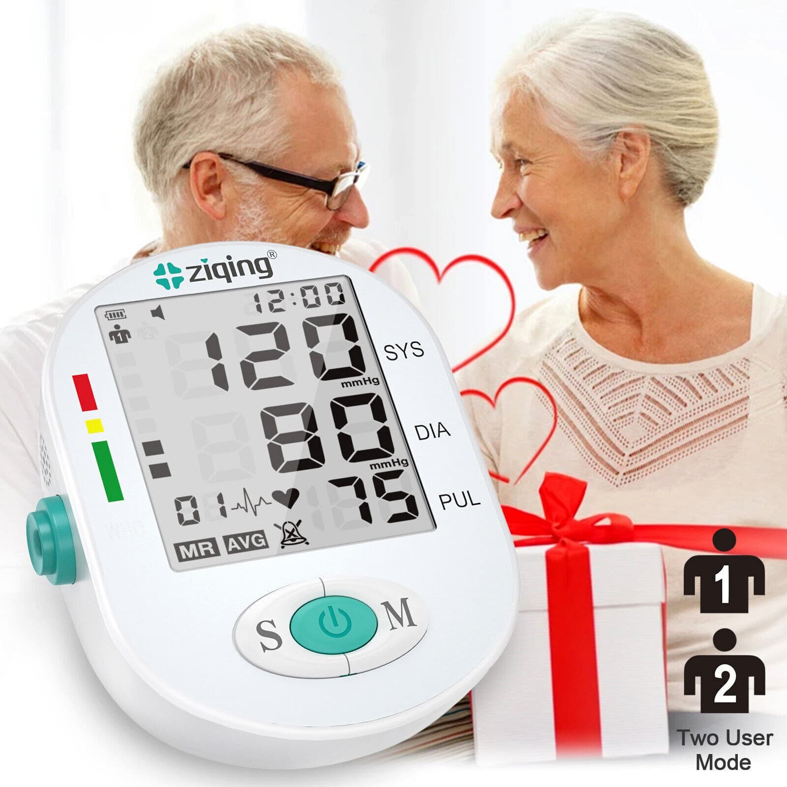 Digital Blood Pressure Monitor Upper Arm Heart Rate Machine BP Large Cuff 5