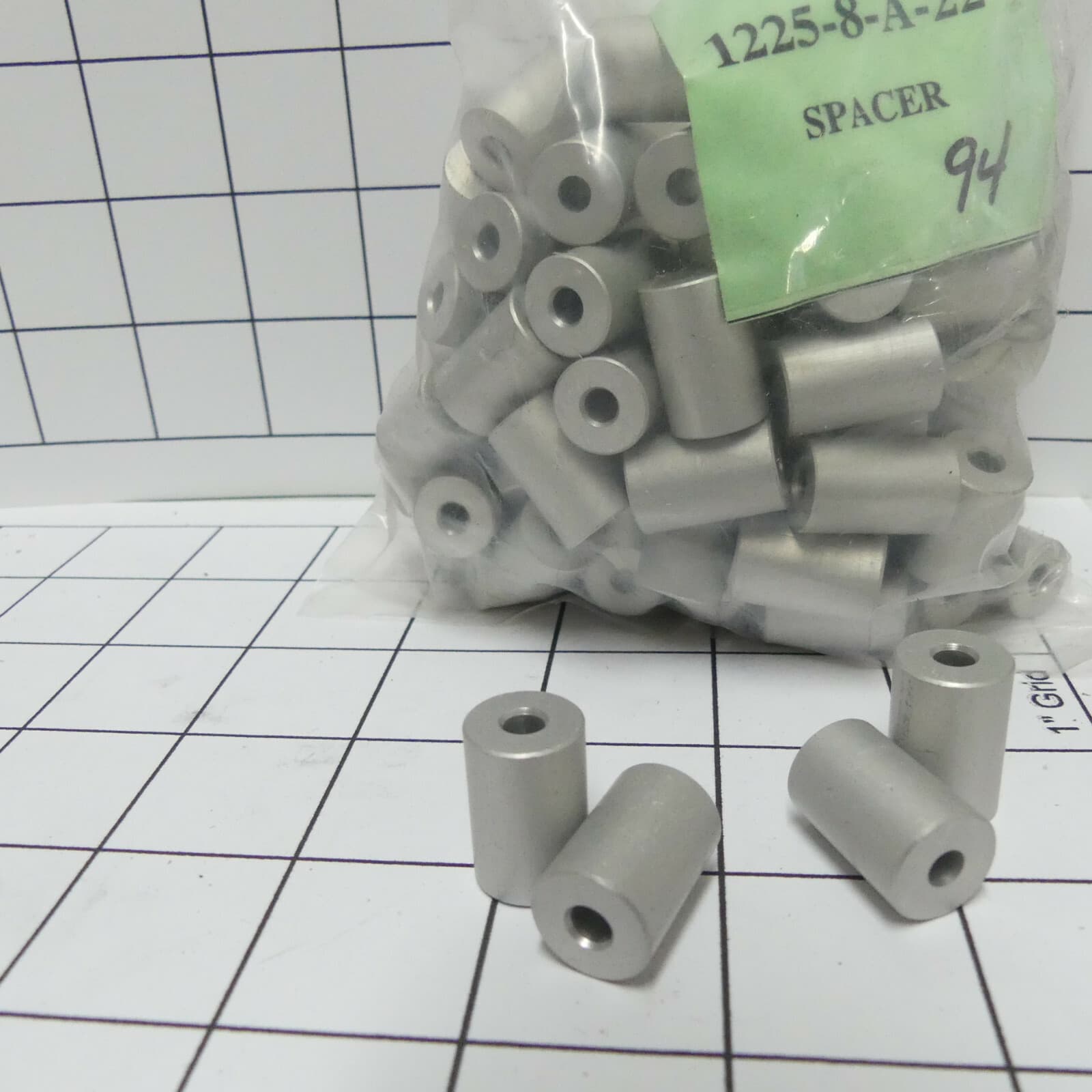 `Qty 10: OD .500" x ID .169" x L .748" Aluminum Spacer Bushing