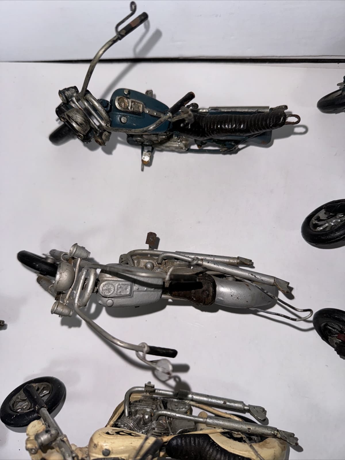 Lot of 14 Vintage Miniature Metal Motorcycle Model Figure Chopper 5