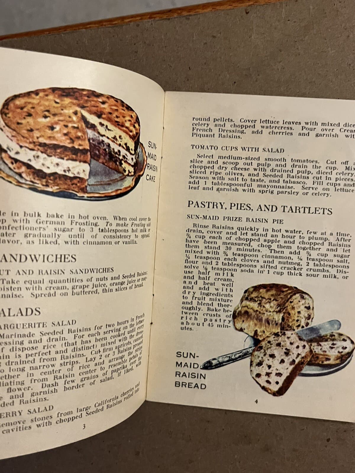 Vintage 1900’s  Sun-Maid Raisin Recipe Booklet Cookbook 5