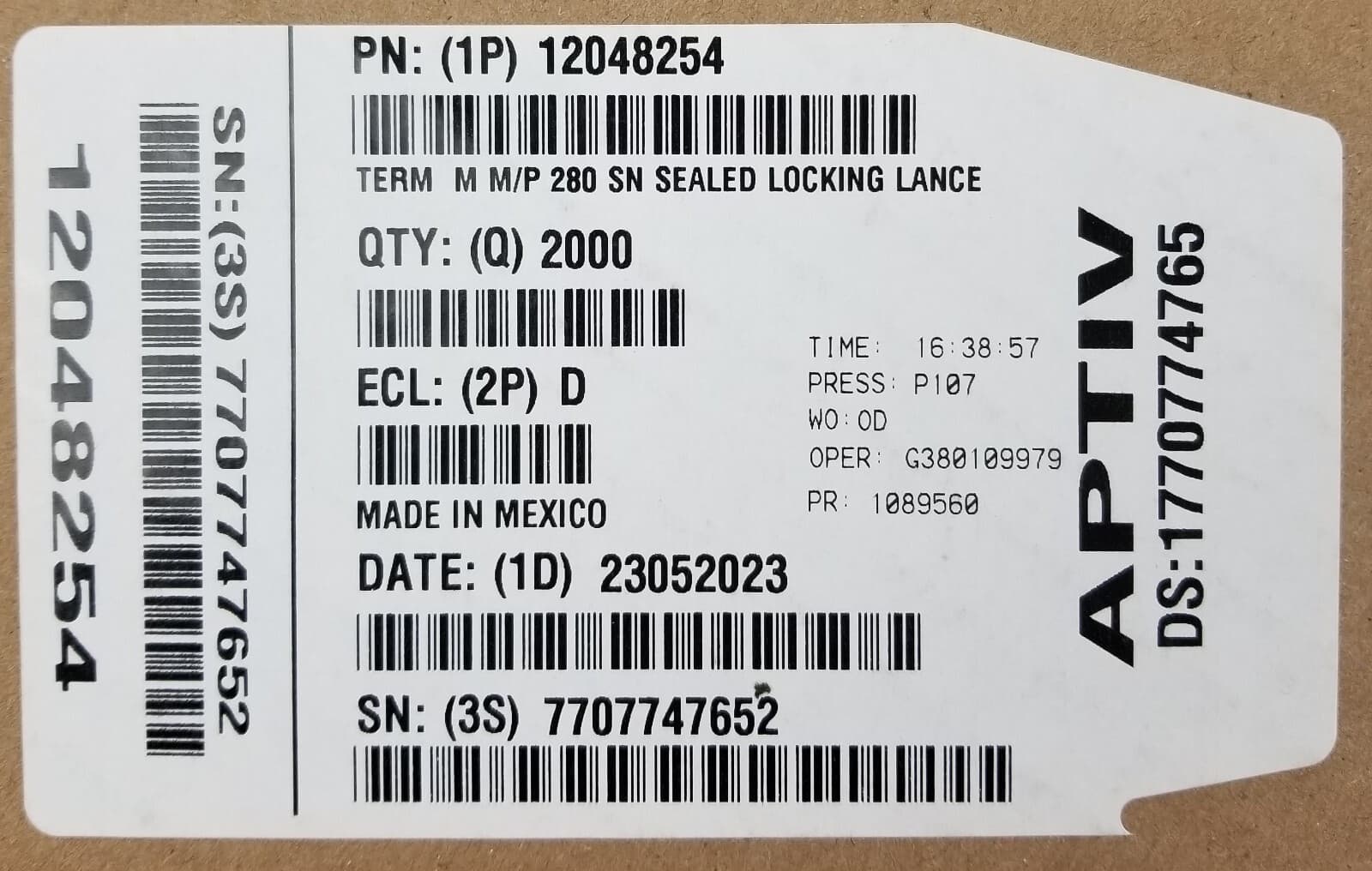 2000 Aptiv Delphi 12048254 Automotive Connector Pins 12-11AWG Crimp Male NEW 3