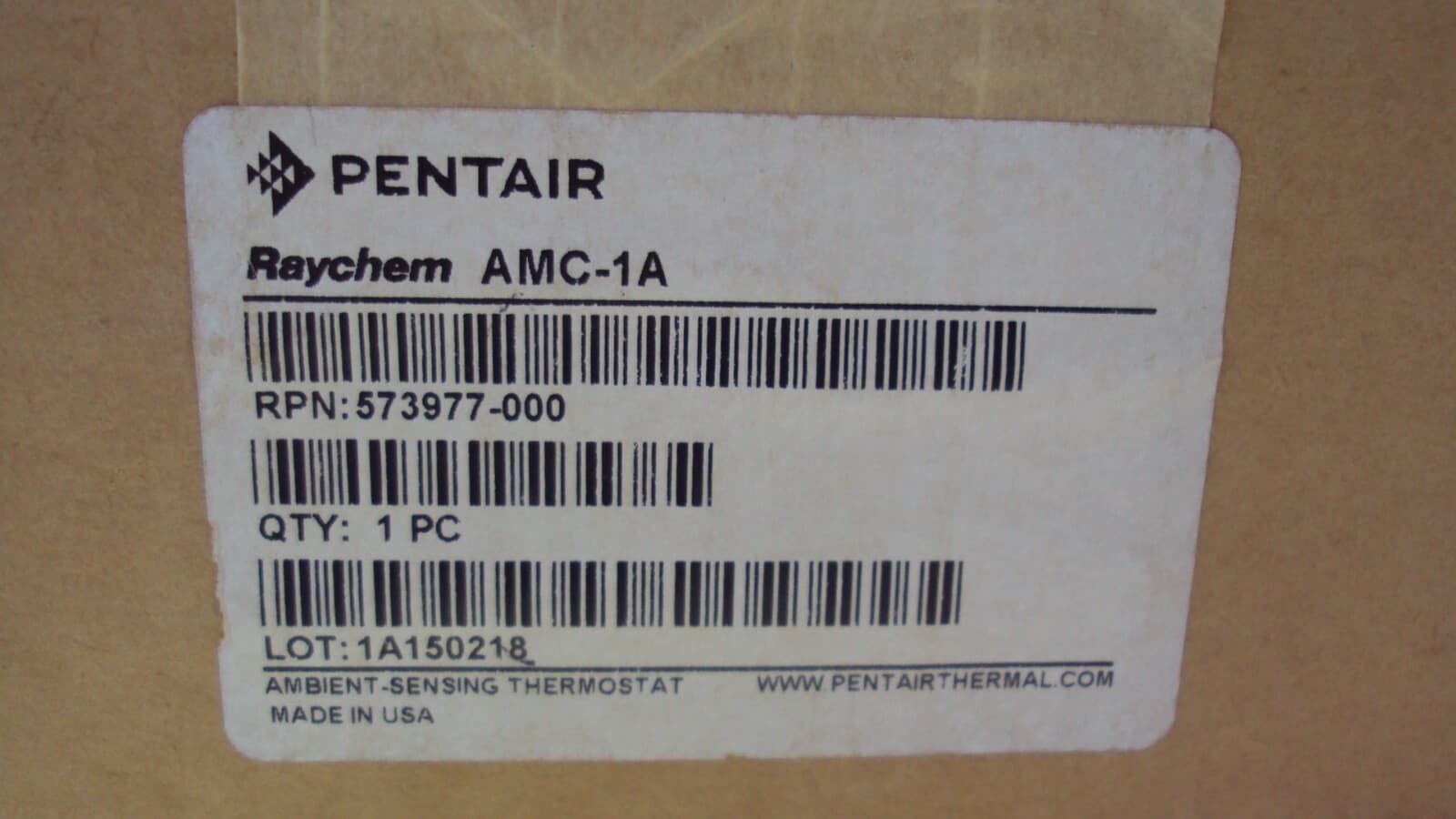 PENTAIR RAYCHEM AMC-1A, AMBIENT SENSING THERMOSTAT 22AMPS AT 125, 250 & 480 VAC.