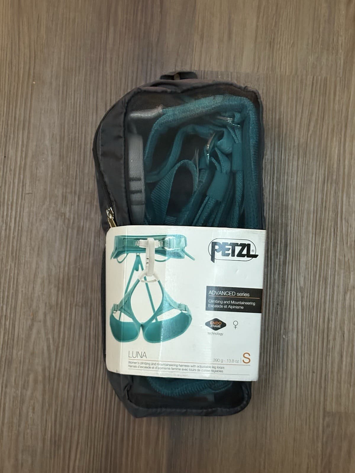 PETZL Luna Climbing Harness Womens Small Turquoise Outdoors Mountaineering