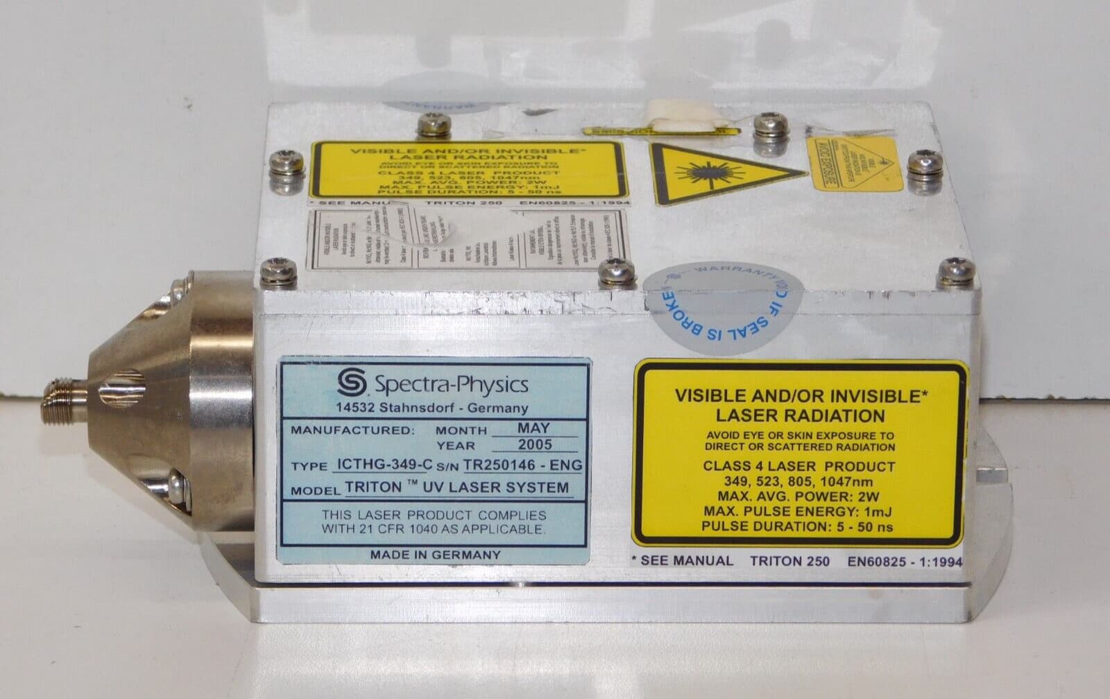 Spectra Physics ICTHG-349-C Triton UV Laser System Module Unit Made Germany 3