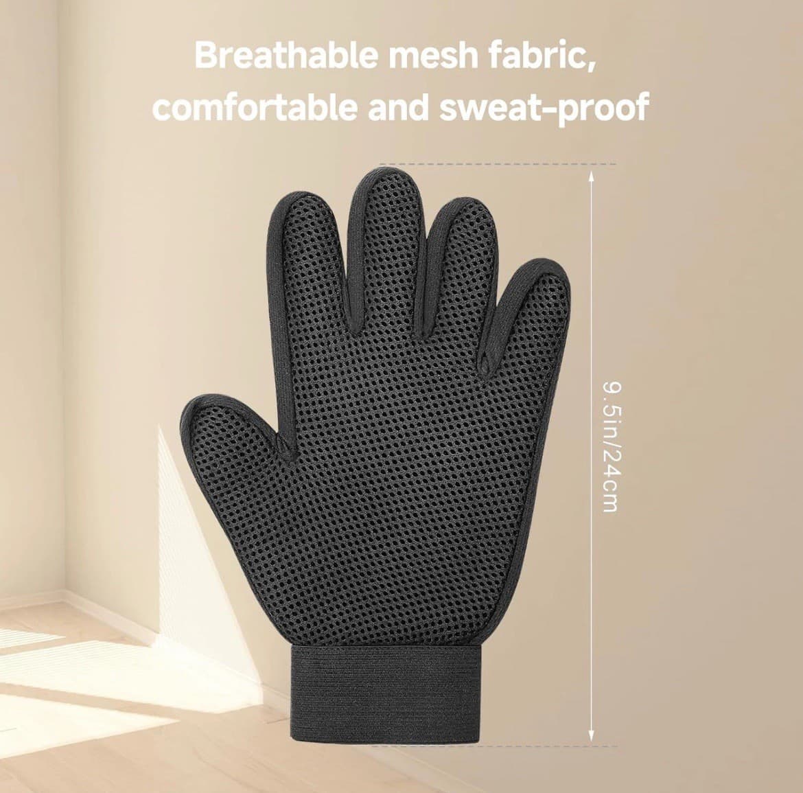 1 Pair Pet Dog Cat Hair Remover Mitt Massage Brush Deshedding Grooming Gloves 5