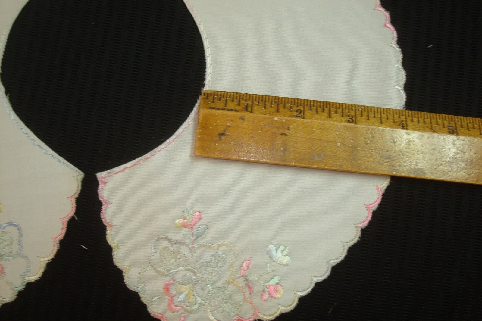 New 3 pr 6 pc Peter Pan Embroidered Dress Collar Girls 4" scalloped White cotton 4