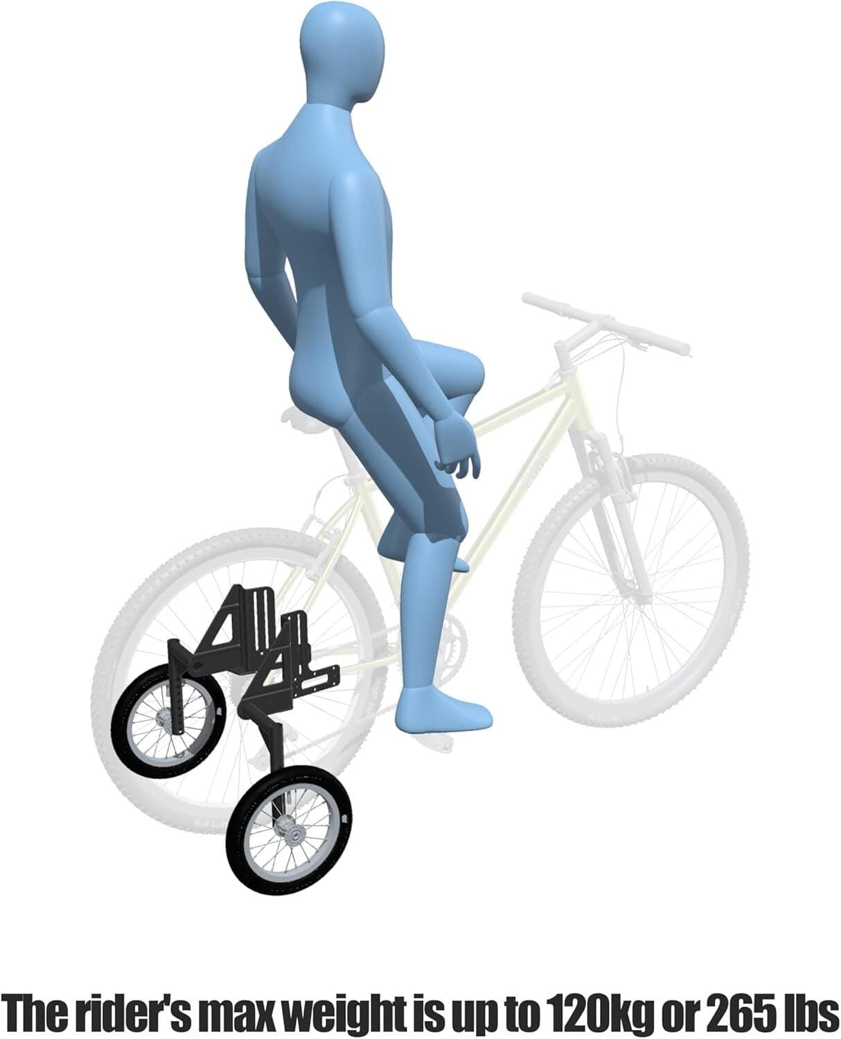 CyclingDeal Adjustable Adult Bicycle Bike Training Wheels Fits 24" to 29" 6