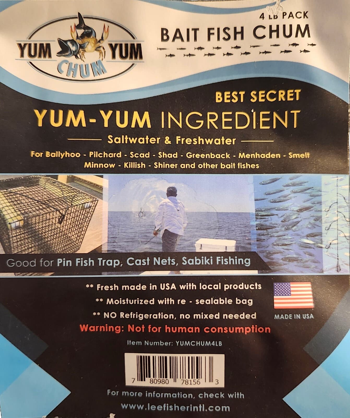 Lee Fisher Yum Yum Fish Chum - 4 pounds 2