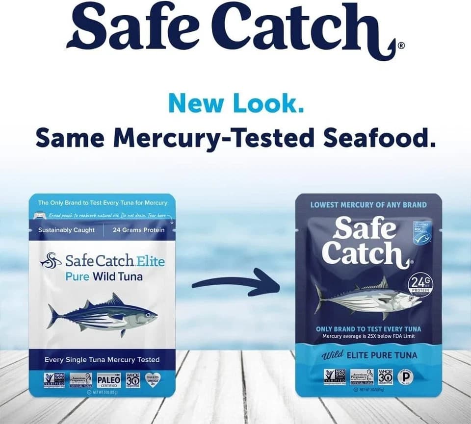 Safe Catch Elite Tuna Wild-Caught Lowest Mercury Fish Pouch Gluten-Free Pack(12) 6