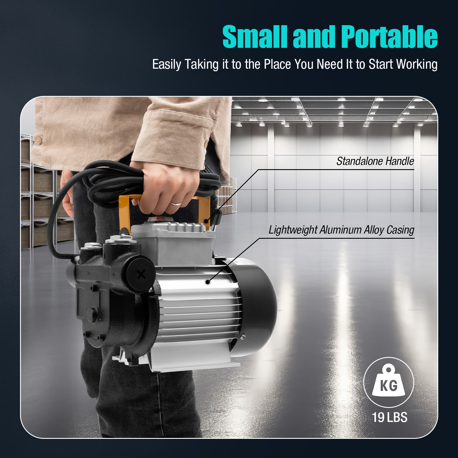 Self-priming Gear Electric Oil Transfer Pump For Fuel 60HZ 16 GPM AC 110V 2