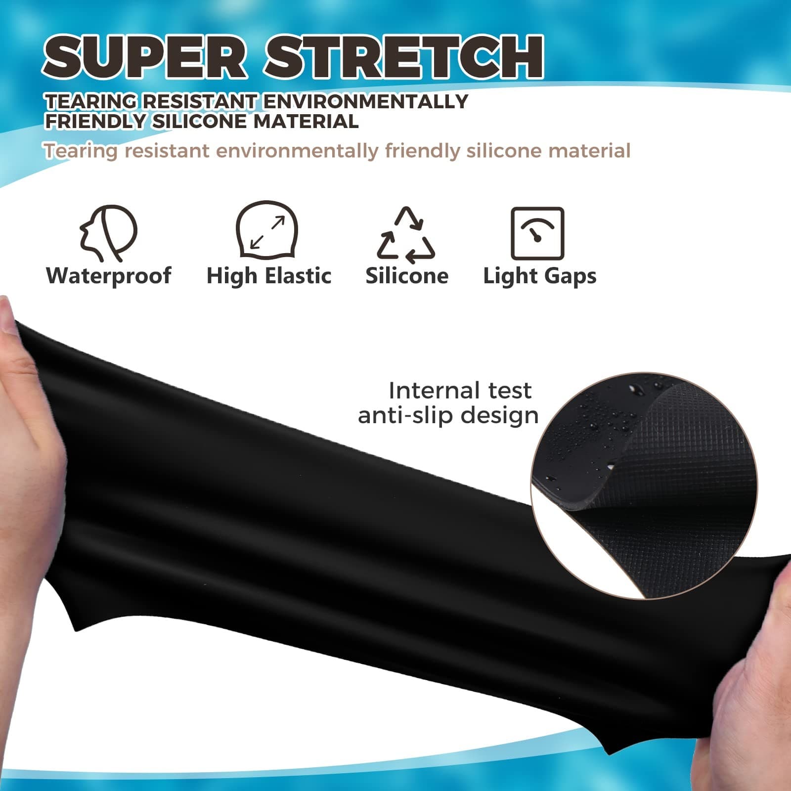 Extra Large Swimming Cap for Long Hair - Swim Cap for Braids and Dreadlocks 5