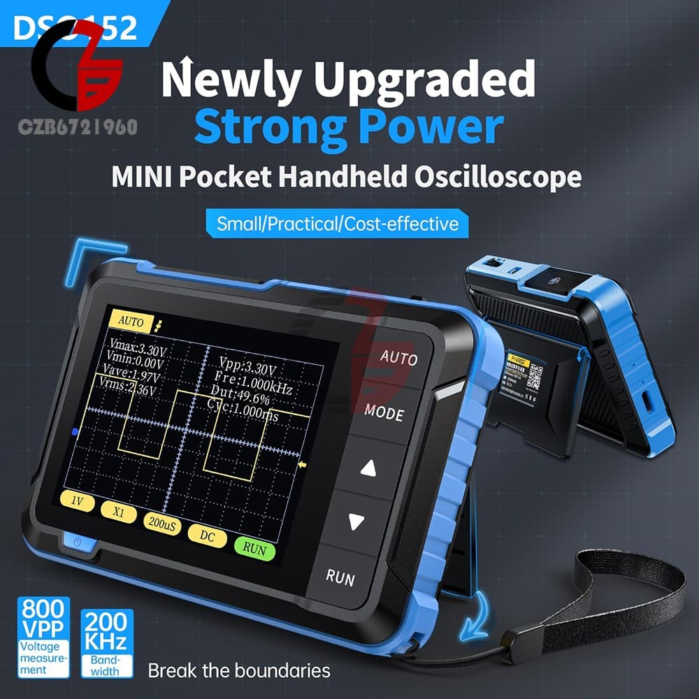 FNIRSI DSO152 Handheld Mini Oscilloscope Type-C Portable Digital Oscilloscope US 3