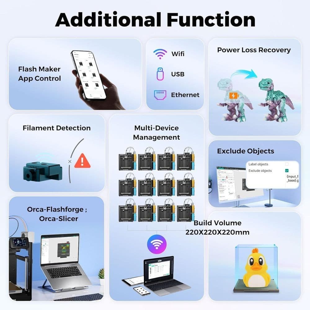 FLASHFORGE 3D Printer AD5X Upgraded 4 Color Printing IFS Intelligent Filament 6