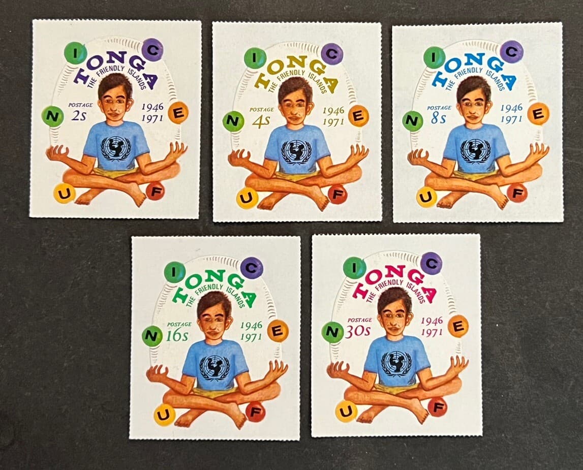 Travelstamps: Tonga Official Airmail Stamps 1971 Postage UNICEF MNH OG 5