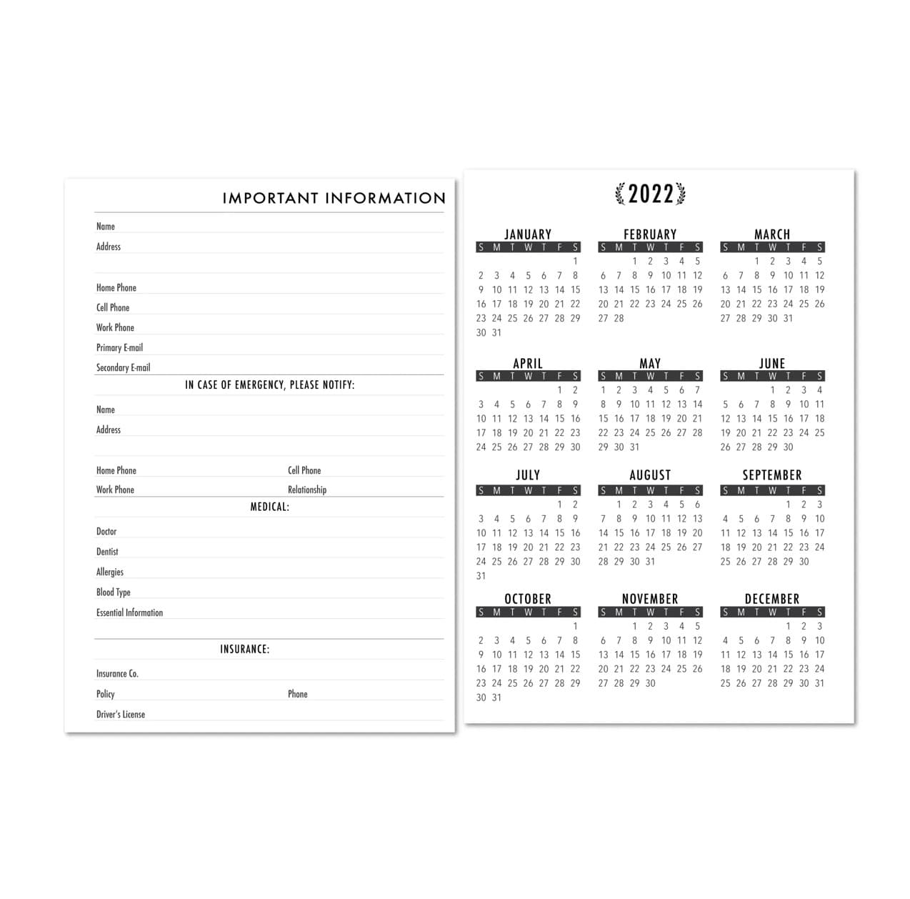 2026 fits Louis Vuitton LV PM Agenda: Tabbed Insert Calendar +Pen+Paper+ BONUS 2