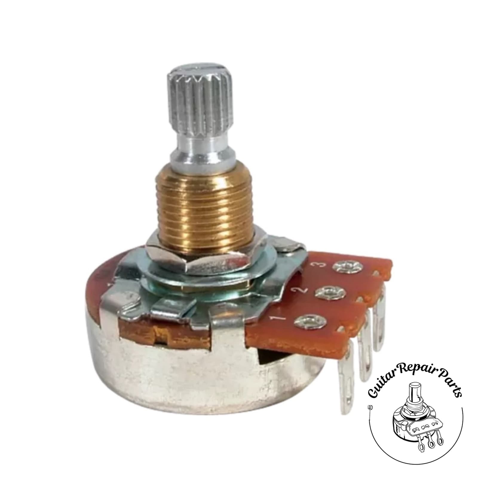 Bourns 500k Low-Friction Potentiometer, Audio Taper, Split Shaft