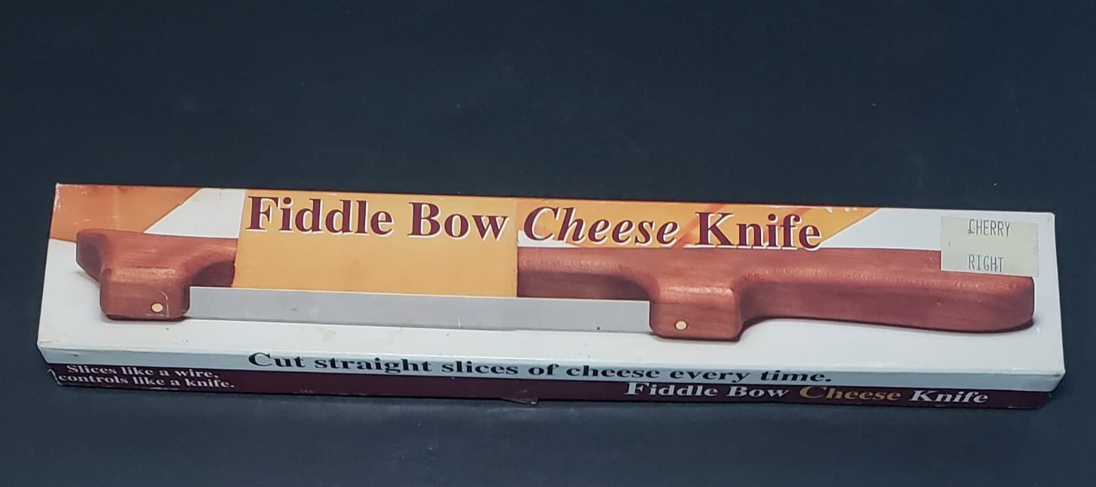Fiddle Bow Cheese Knife Cherry Wood Right Hand Montana, USA Handmade