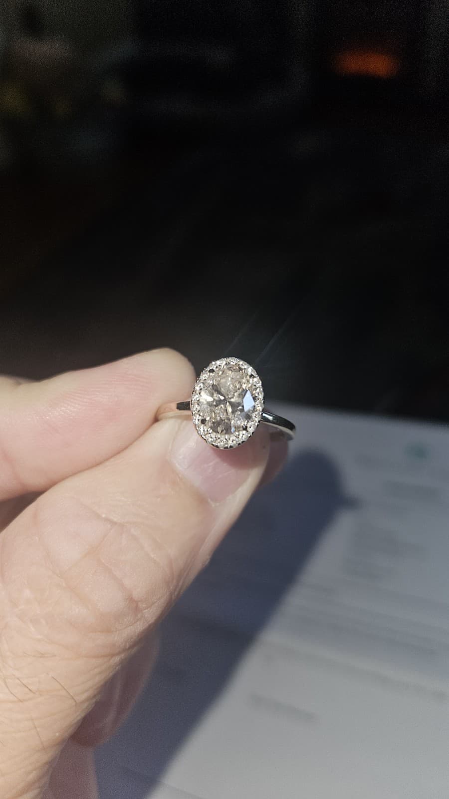 Diamond Engagement Ring Lab Created 3.0 Total CT. Weight 18k White Gold Band 2