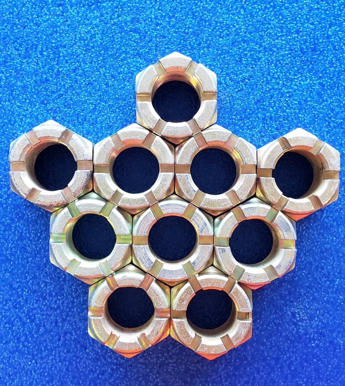 LOT OF 10 SIZE 1-14 SLOTTED HEX CASTLE NUT GRADE 5 FREE SHIPPING