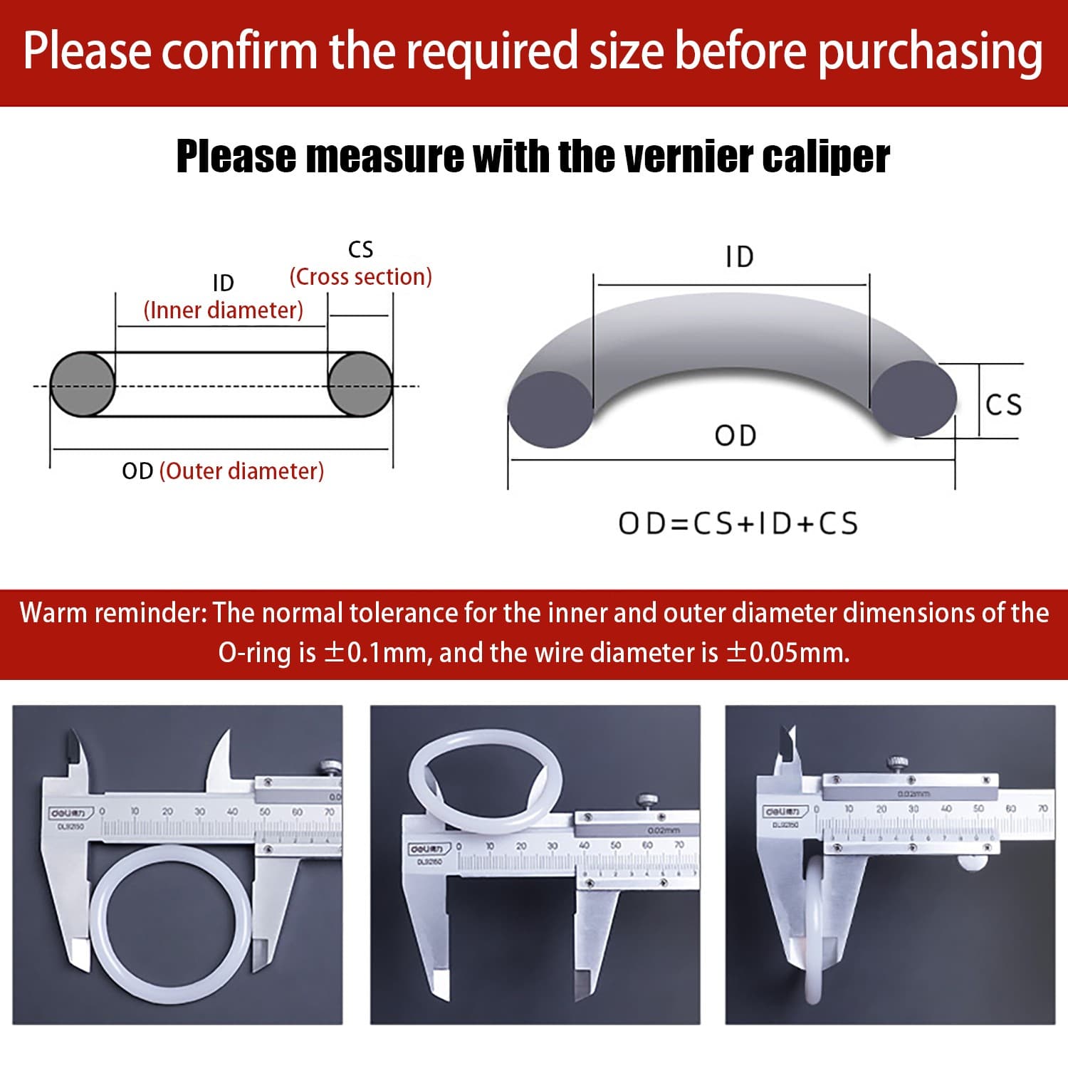 O Rings Seal NBR Nitrile Rubber 2.5mm Cross Section 4-245mm ID O Rings 70° 2