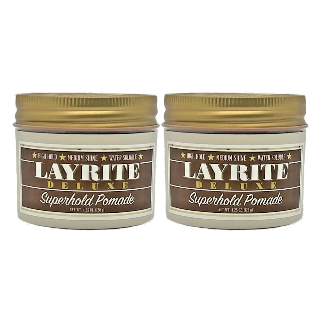 (2) Two Layrite Superhold Pomade 4.25 Oz