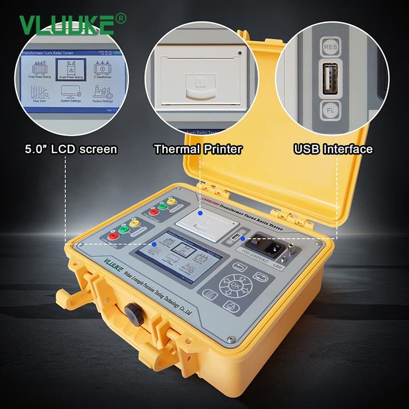 3 Phase Voltage Transformer Ratio Tester Turns Ratio Group Meter TTR Testing 3