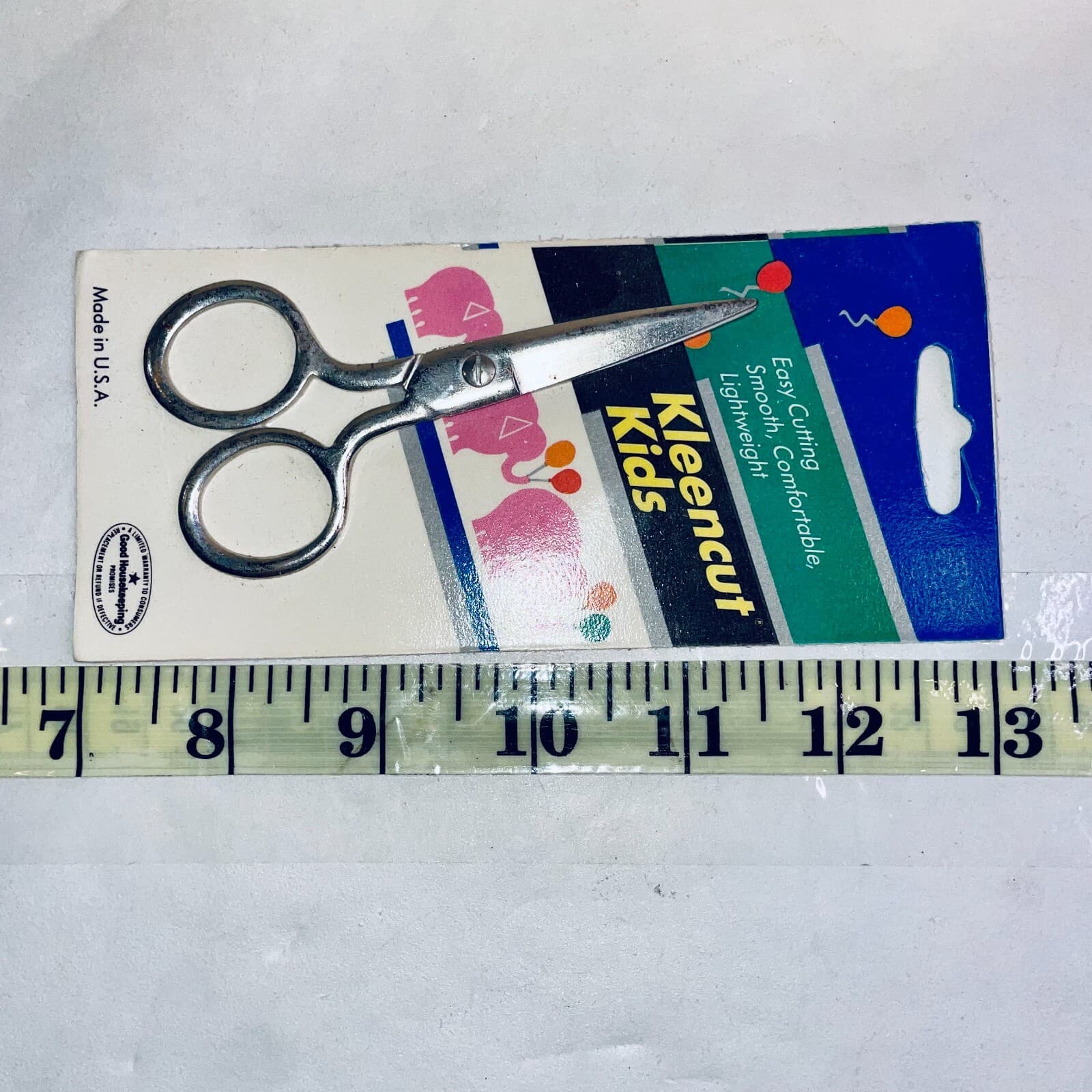 Vintage 1960s Kleencut Forged Steel Kids Scissor Pointed Tip 4” Made in USA 3