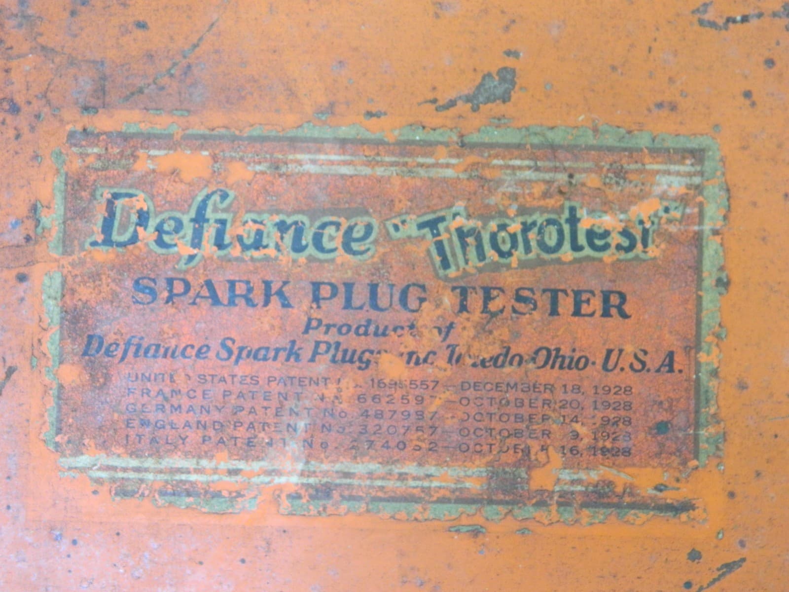 Rare 1920's / 1930's Defiance Thorotest Spark Plug Tester (AS-IS, Read) 2